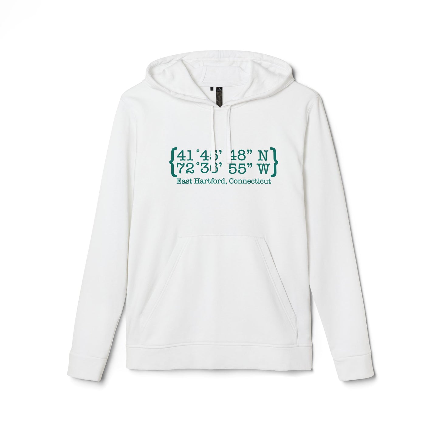 East Hartford Coordinates // East Hartford  CT adidas hoodie sweatshirt // finding connecticut