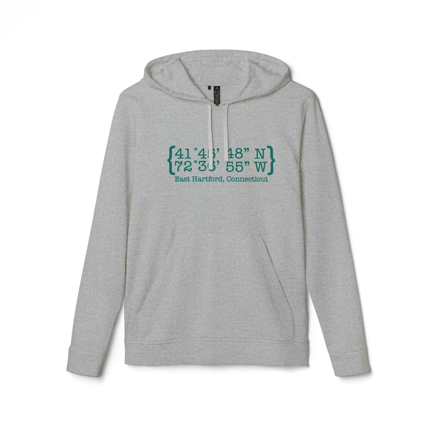 East Hartford Coordinates // East Hartford  CT adidas hoodie sweatshirt // finding connecticut