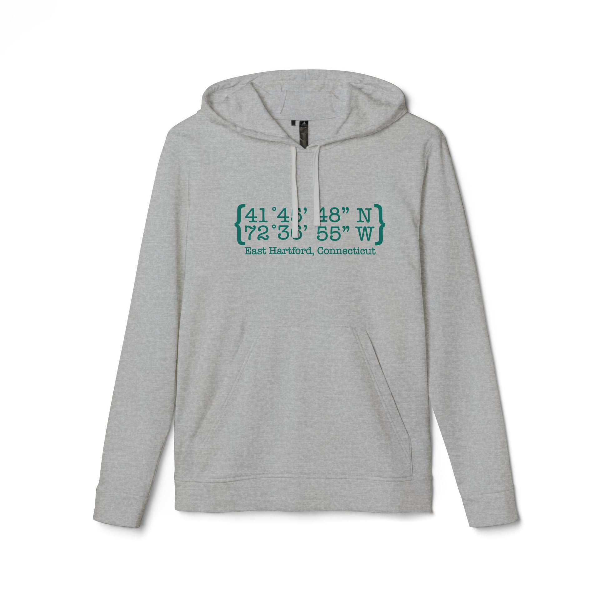 East Hartford Coordinates // East Hartford  CT adidas hoodie sweatshirt // finding connecticut