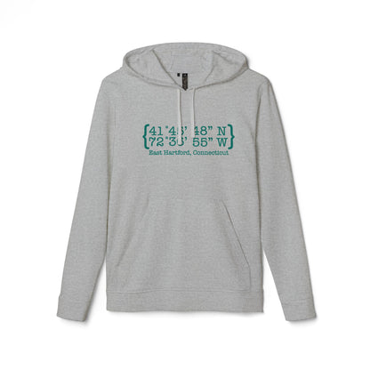 East Hartford Coordinates // East Hartford  CT adidas hoodie sweatshirt // finding connecticut