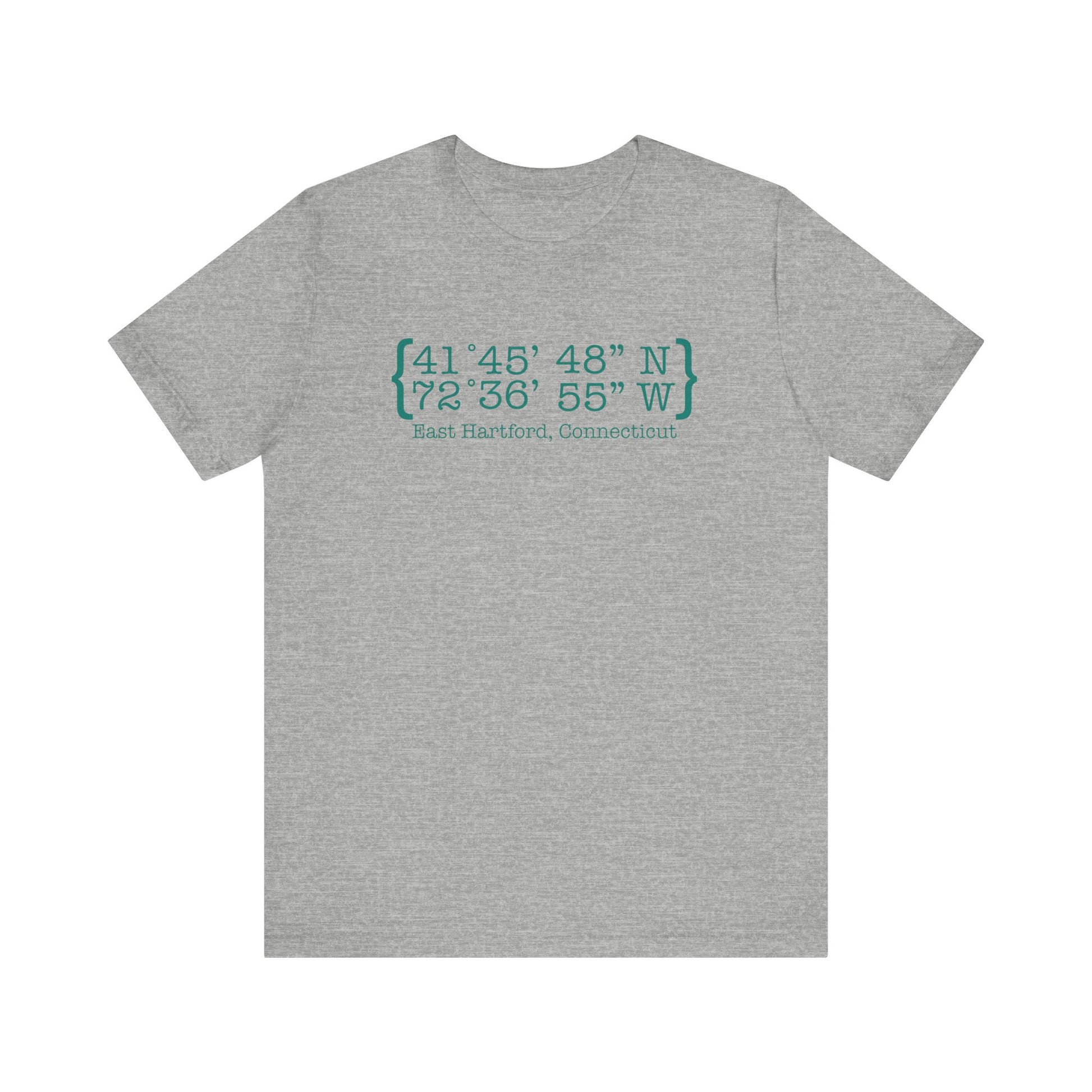 East Hartford Coordinates // East Hartford  CT unisex  t shirt // finding connecticut