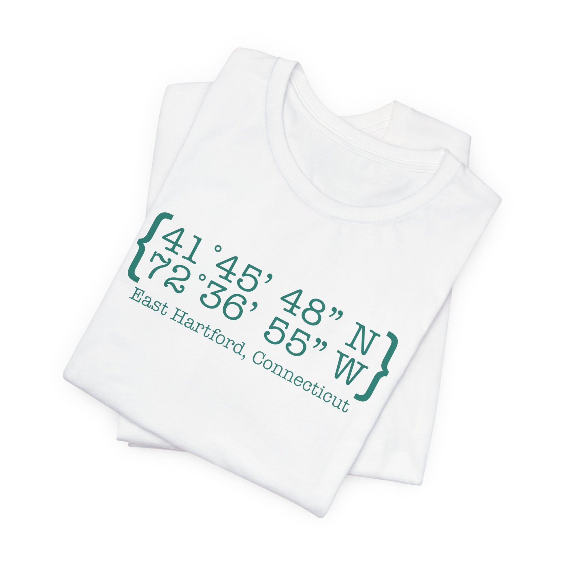 East Hartford Coordinates // East Hartford  CT unisex  t shirt // finding connecticut