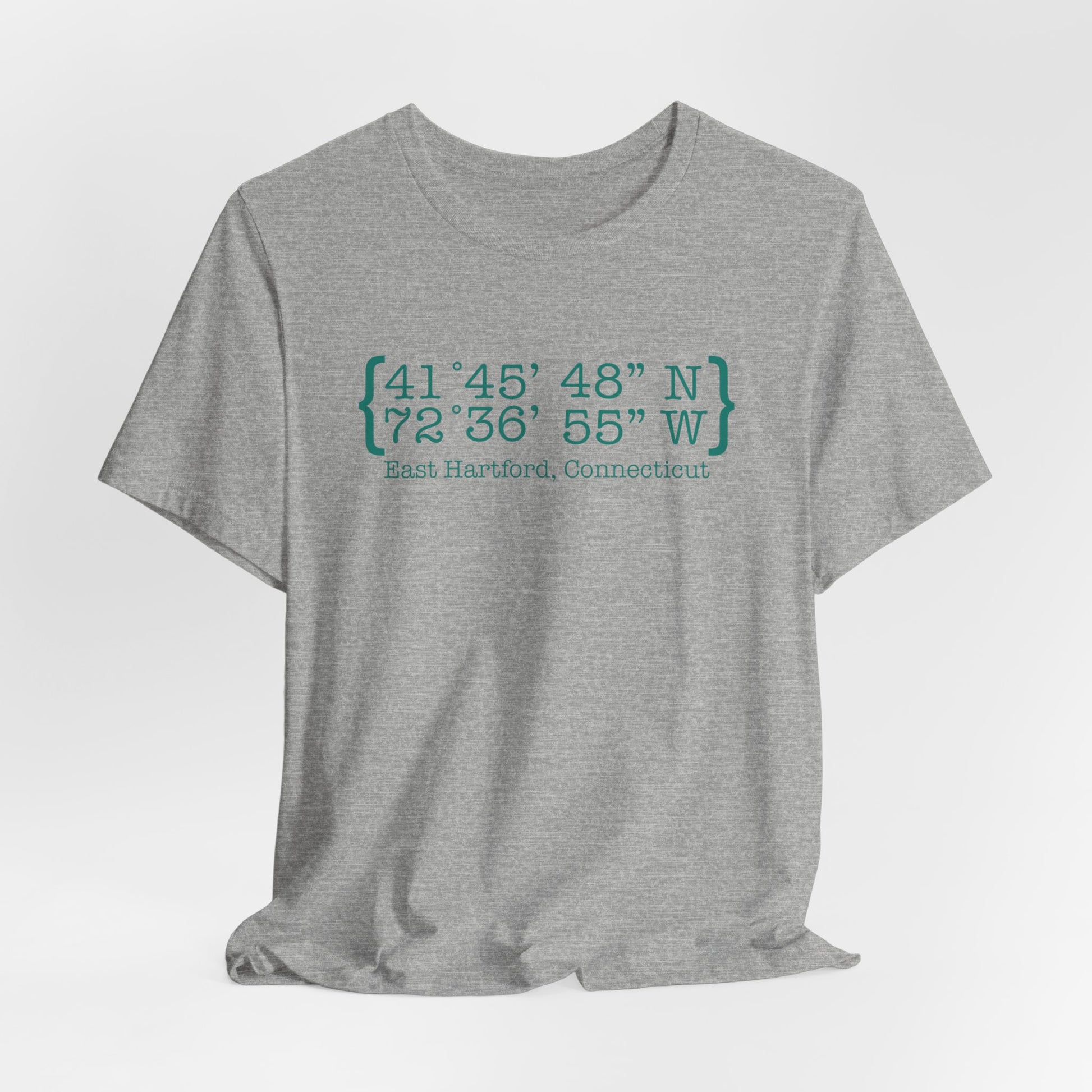 East Hartford Coordinates // East Hartford  CT unisex  t shirt // finding connecticut