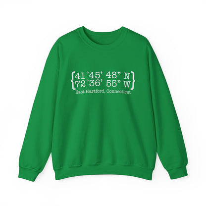 East Hartford Coordinates // East Hartford  Connecticut unisex  sweatshirt // finding connecticut
