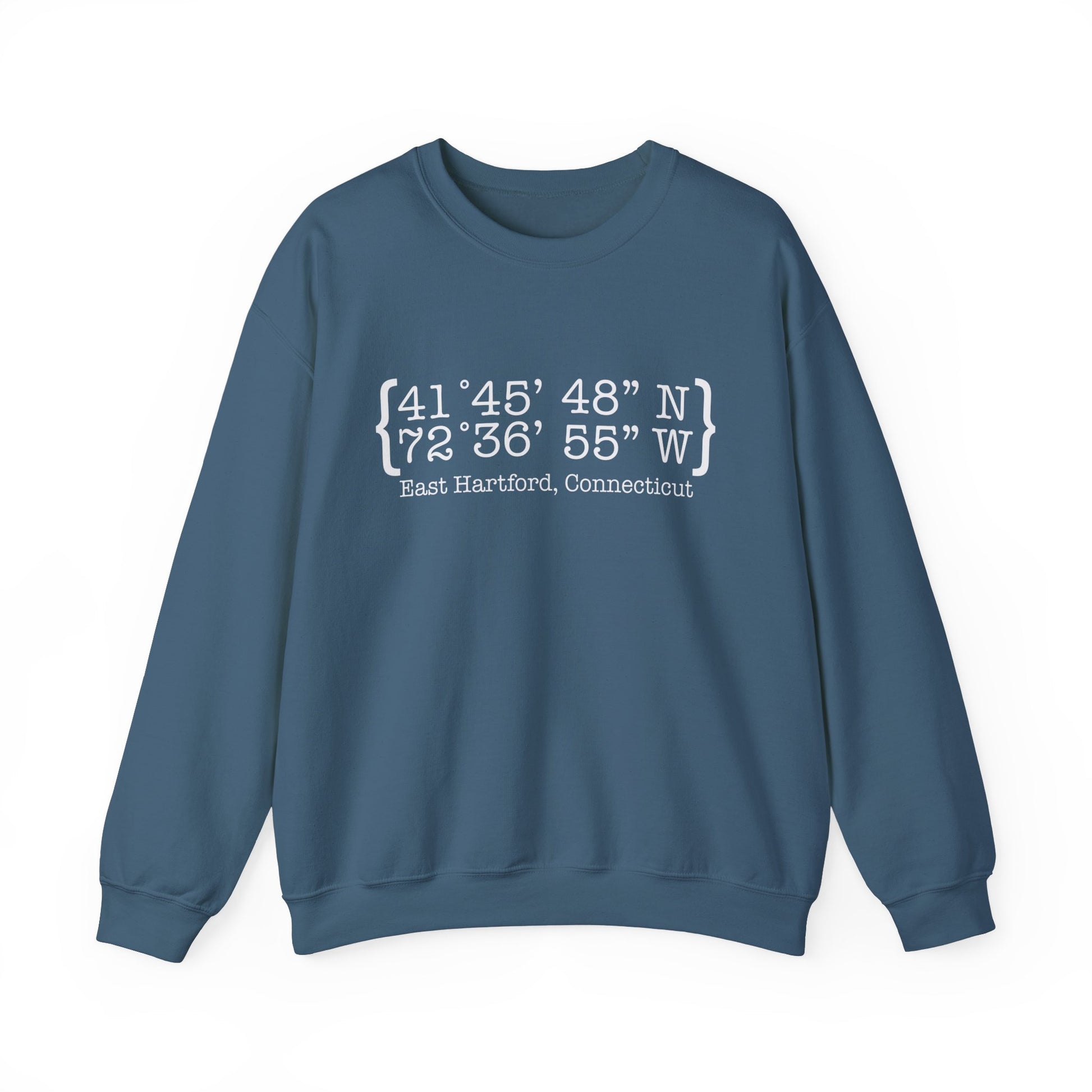 East Hartford Coordinates // East Hartford  Connecticut unisex  sweatshirt // finding connecticut