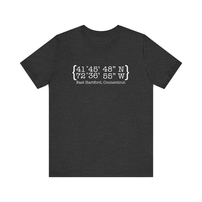 East Hartford Coordinates // East Hartford  Connecticut unisex  t shirt // finding connecticut