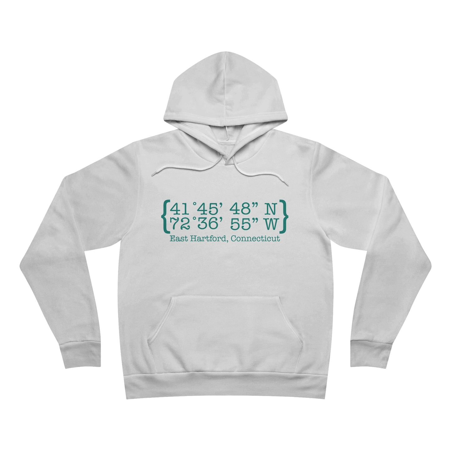 East Hartford Coordinates // East Hartford  ct unisex  hoodie sweatshirt // finding connecticut