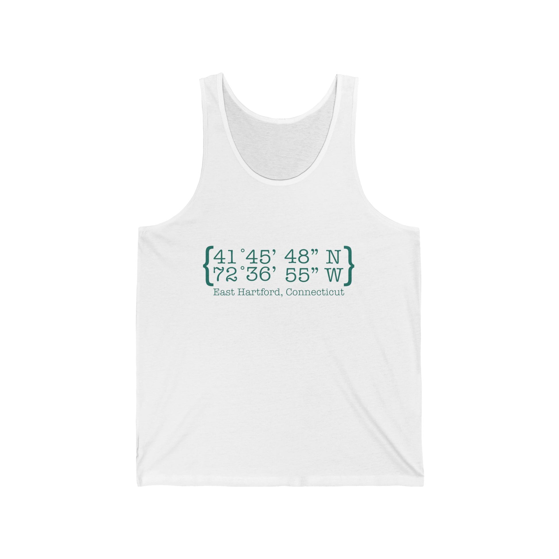 East Hartford Coordinates // East Hartford  ct unisex  tank top shirt  // finding connecticut