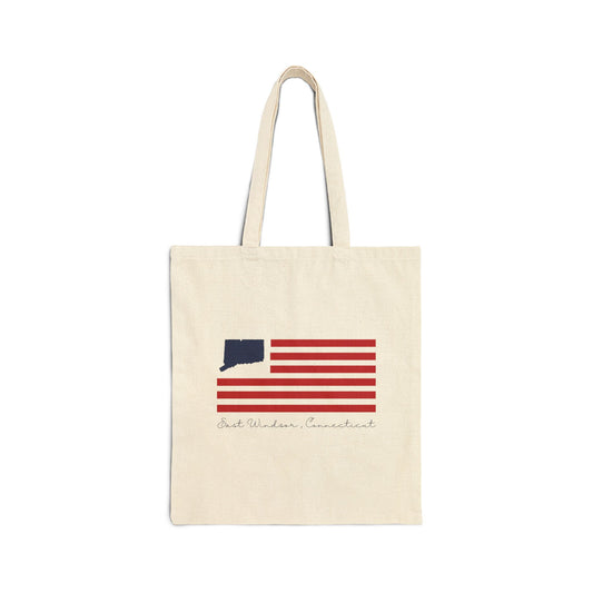 East Windsor Connecticut Flag  tote bag // East windsor  Connecticut gifts  and merch // finding connecticut 