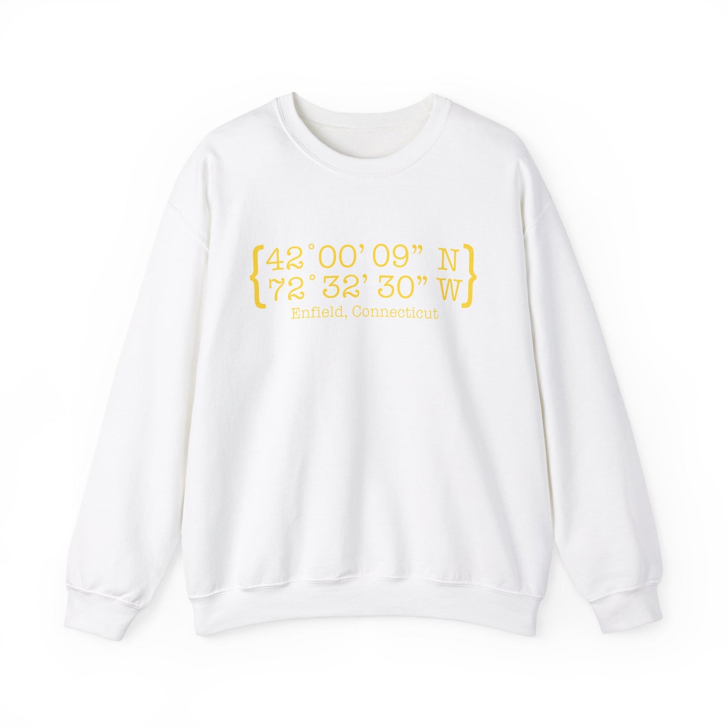Enfield Coodinates // Enfield Connecticut  unisex sweatshirt // finding conencticut  