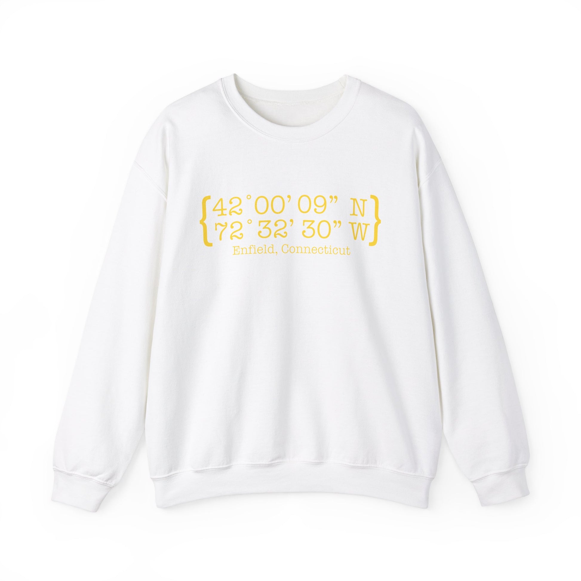 Enfield Coodinates // Enfield Connecticut  unisex sweatshirt // finding conencticut  