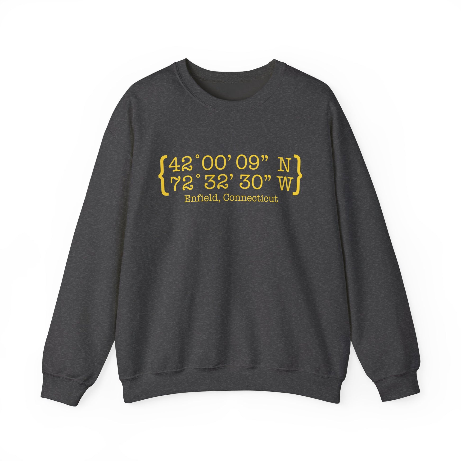 Enfield Coodinates // Enfield Connecticut  unisex sweatshirt // finding conencticut  