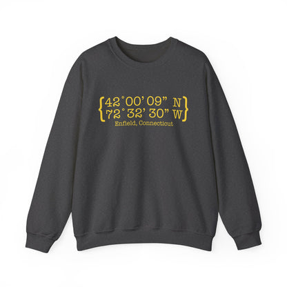 Enfield Coodinates // Enfield Connecticut  unisex sweatshirt // finding conencticut  