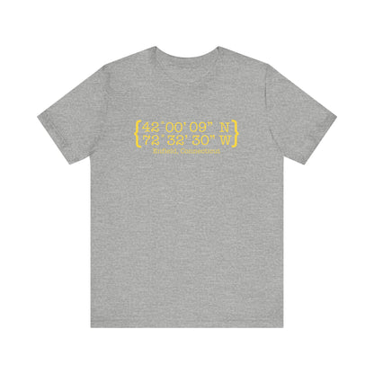 Enfield Coordinates // Enfield Connecticut unisex t shirt // finding connecticut