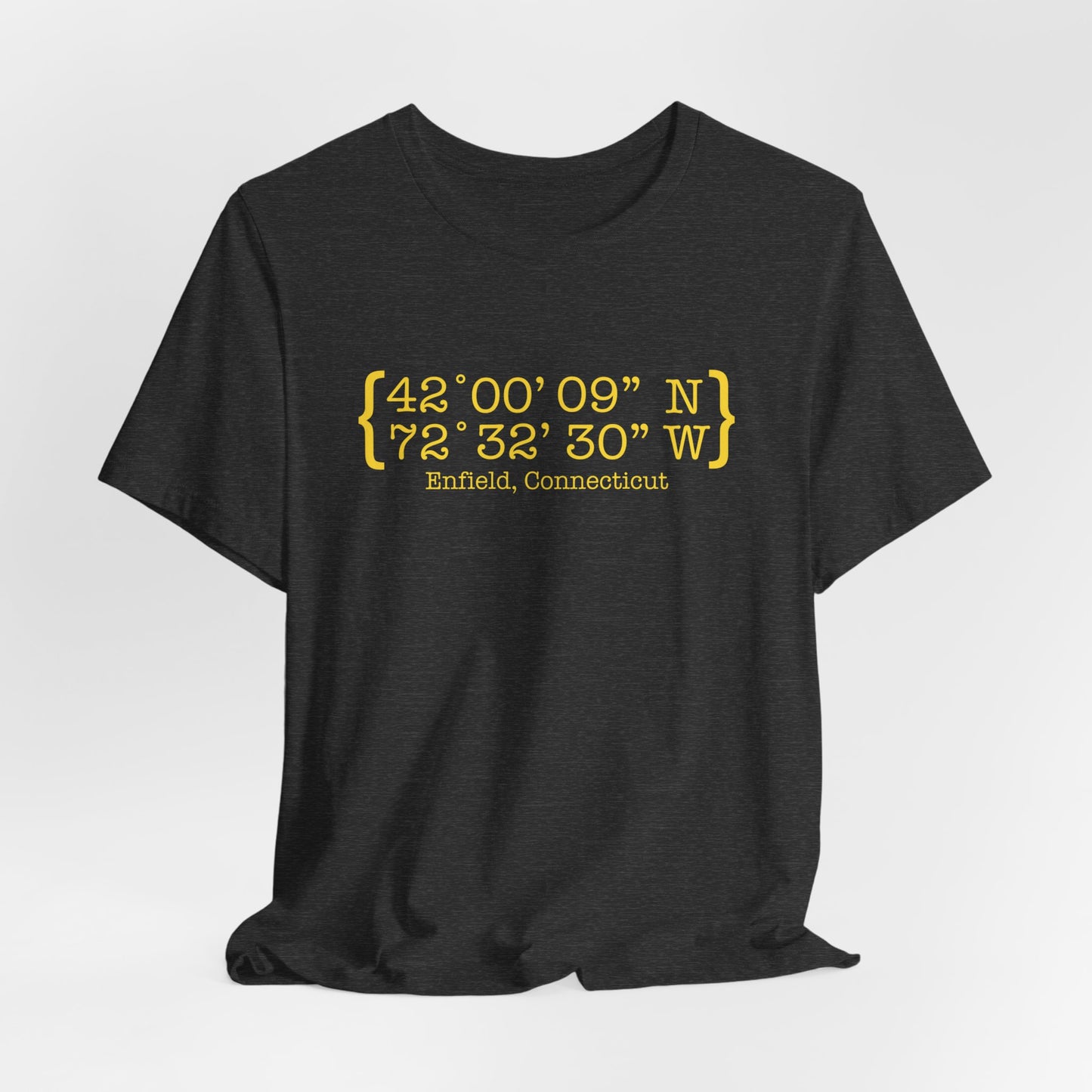 Enfield Coordinates // Enfield Connecticut unisex t shirt // finding connecticut
