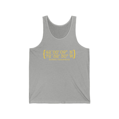 Enfield Coordinates // Enfield Connecticut unisex tank top shirt // finding connecticut 