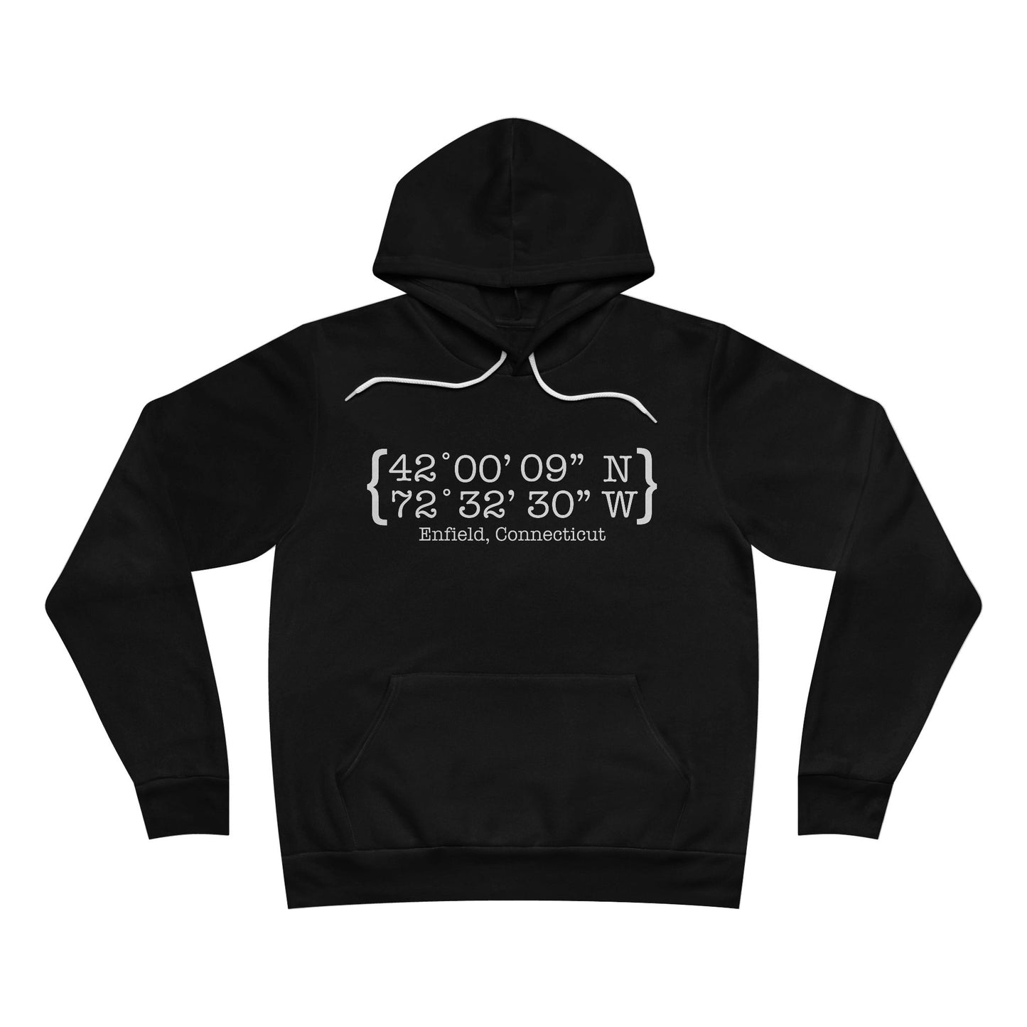 Enfield Coordinates // enfield ct unisex hoodie sweatshirts // finding connecticut 