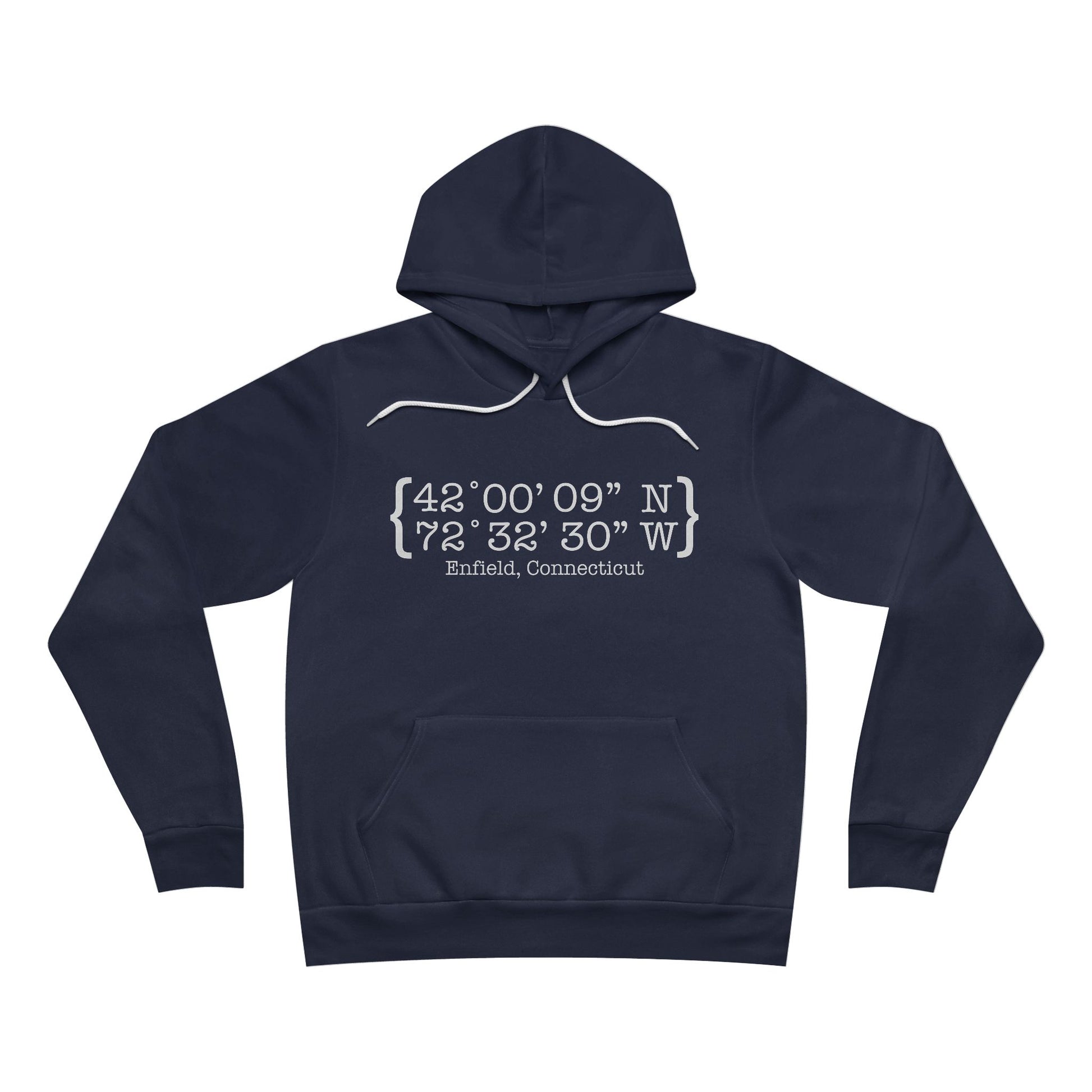 Enfield Coordinates // enfield ct unisex hoodie sweatshirts // finding connecticut 