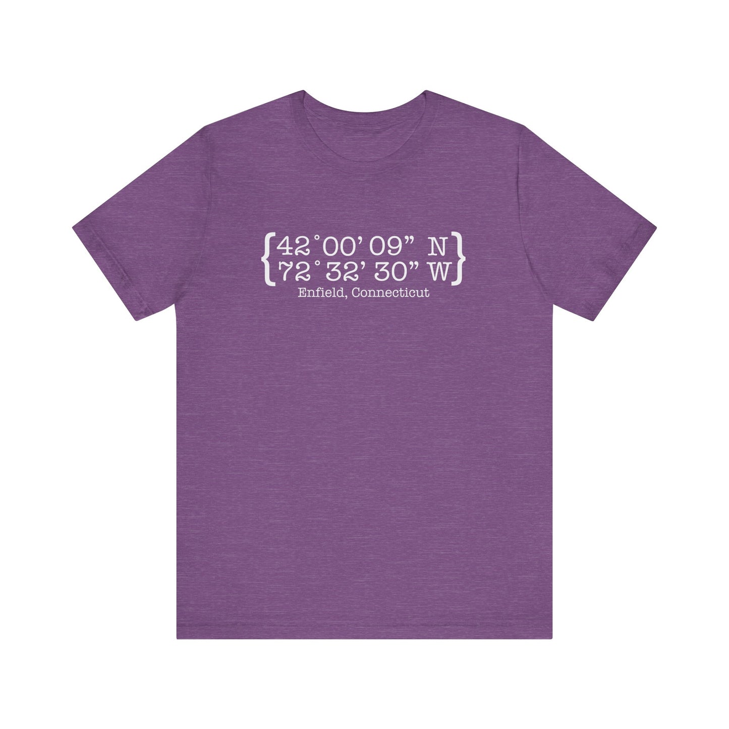  Enfield Coordinates // enfield ct unisex t shirt // finding connecticut 