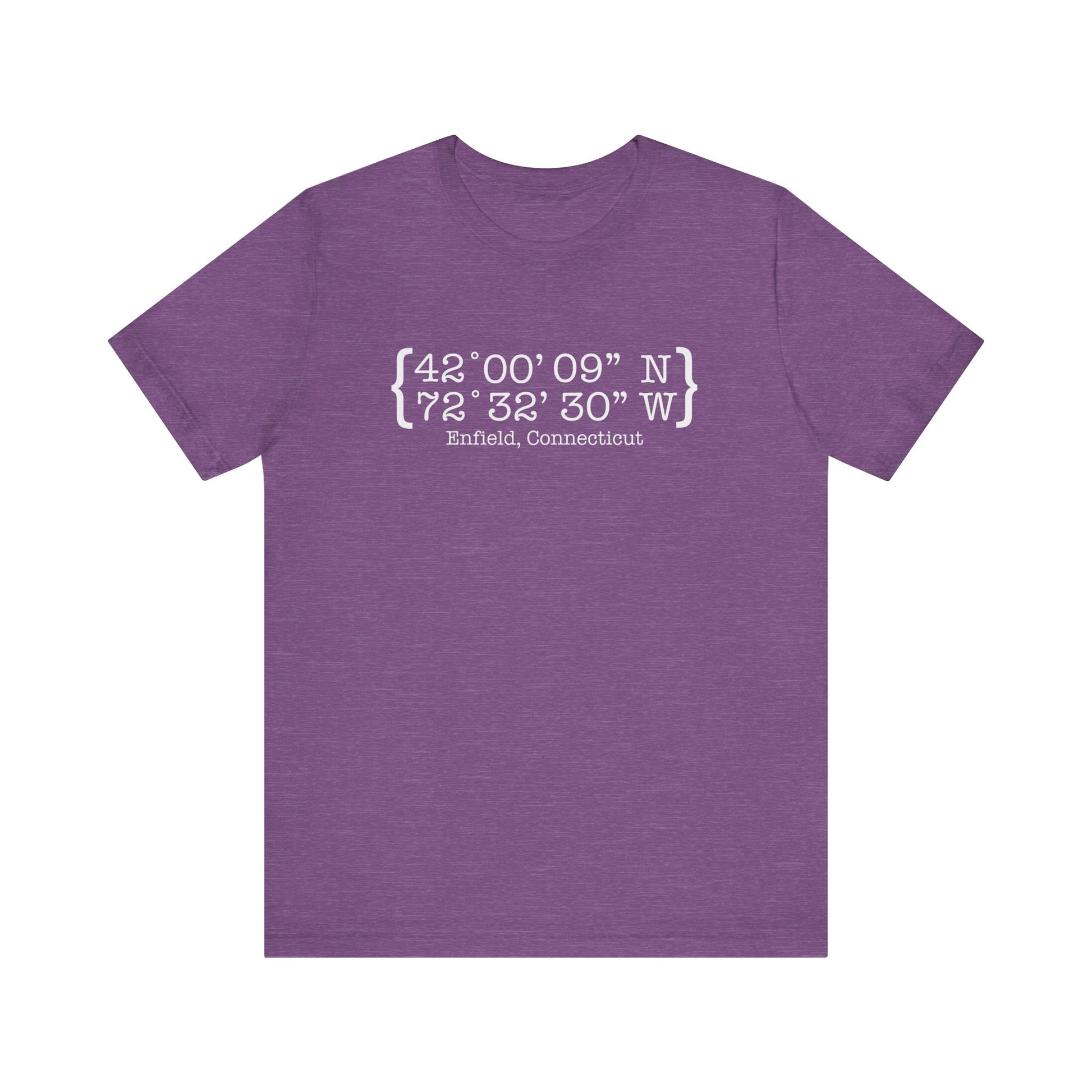  Enfield Coordinates // enfield ct unisex t shirt // finding connecticut 
