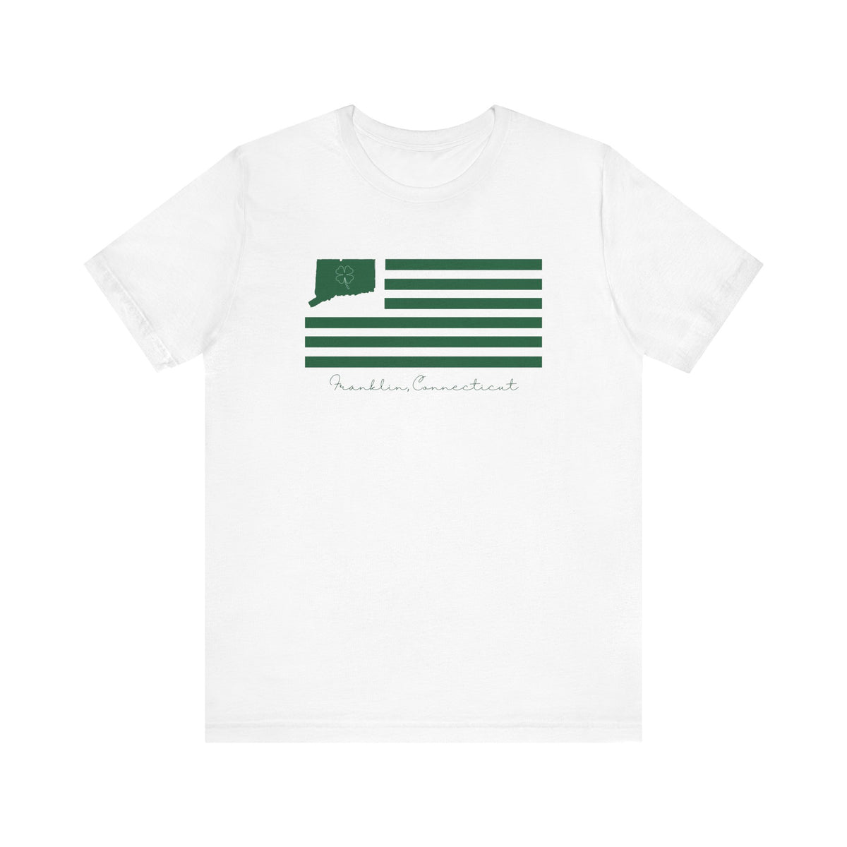 Franklin Connecticut st patrick's day flag t shirt - Franklin connecticut gifts and merch by Finding Connecticut 