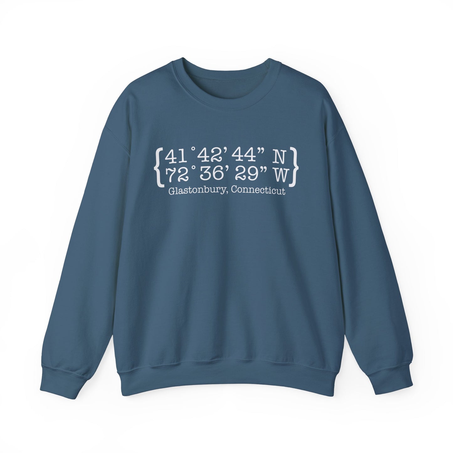 Glastonbury Coordinates // Glastonbury CT unisex sweatshirts   // finding connecticut 