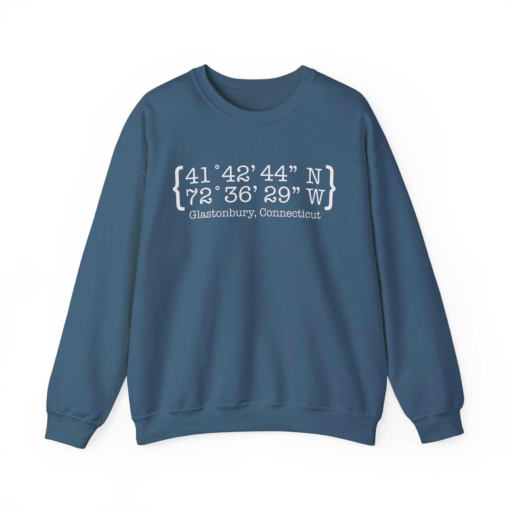 Glastonbury Coordinates // Glastonbury CT unisex sweatshirts   // finding connecticut 