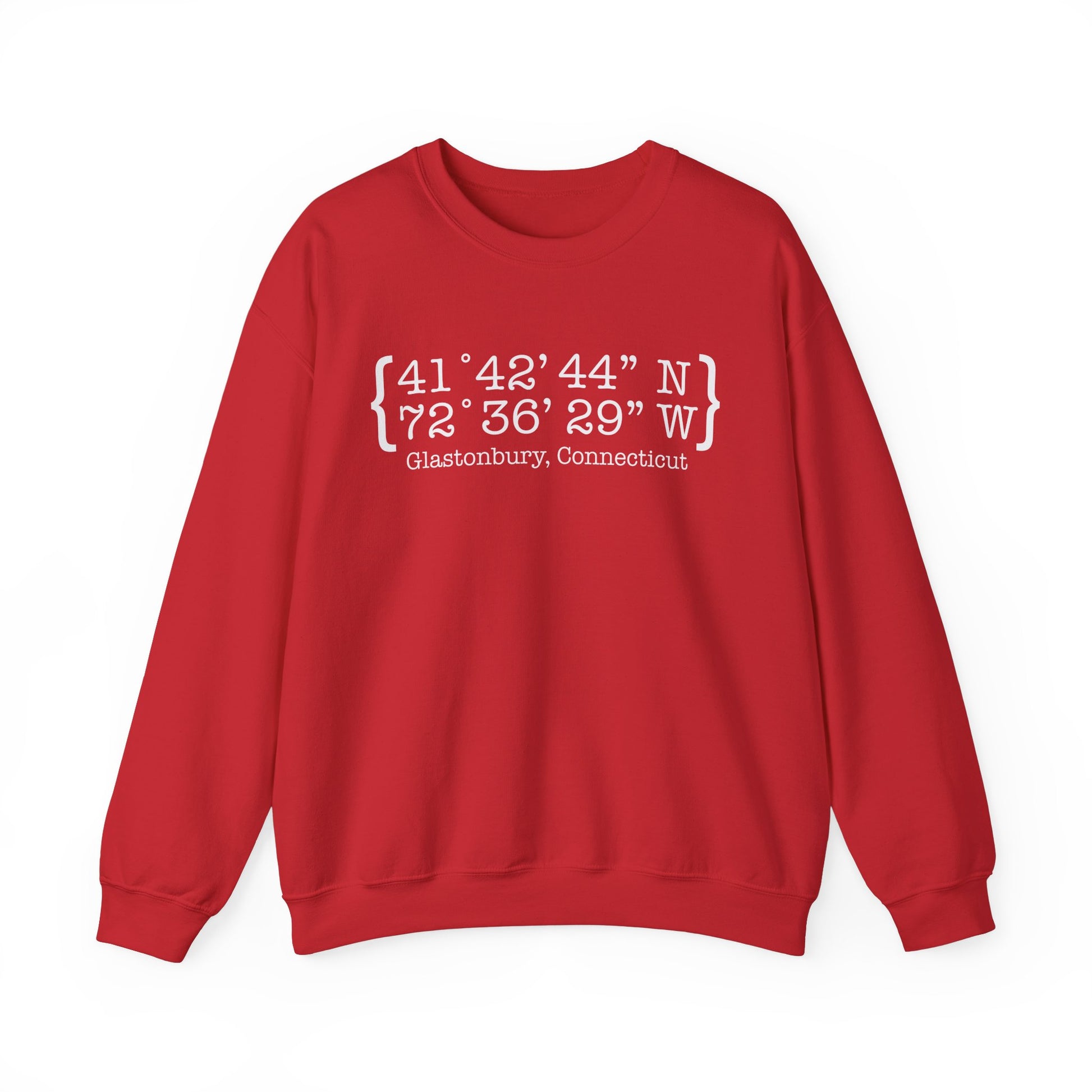 Glastonbury Coordinates // Glastonbury CT unisex sweatshirts   // finding connecticut 