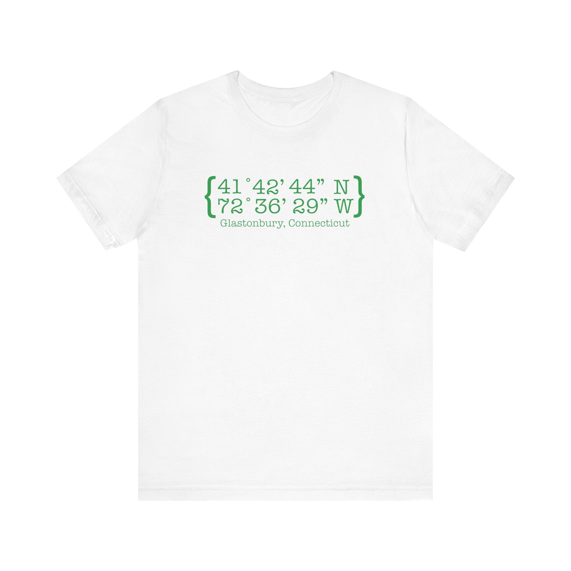 Glastonbury Coordinates // Glastonbury Connecticut unisex t shirts  // finding connecticut 