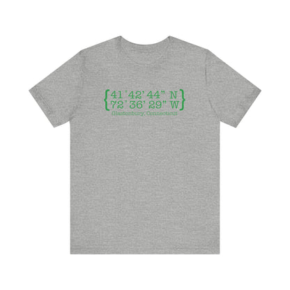 Glastonbury Coordinates // Glastonbury Connecticut unisex t shirts  // finding connecticut 
