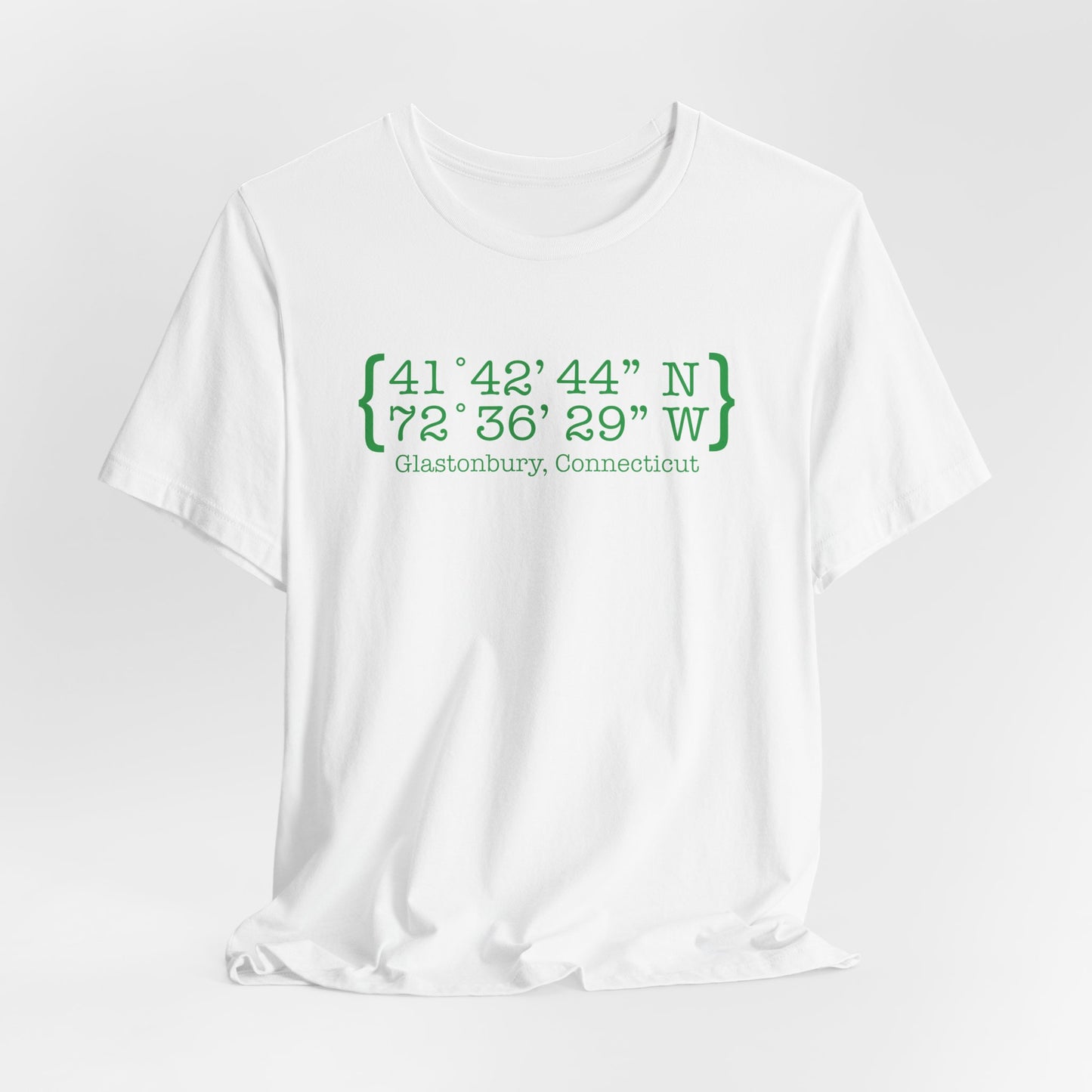 Glastonbury Coordinates // Glastonbury Connecticut unisex t shirts  // finding connecticut 