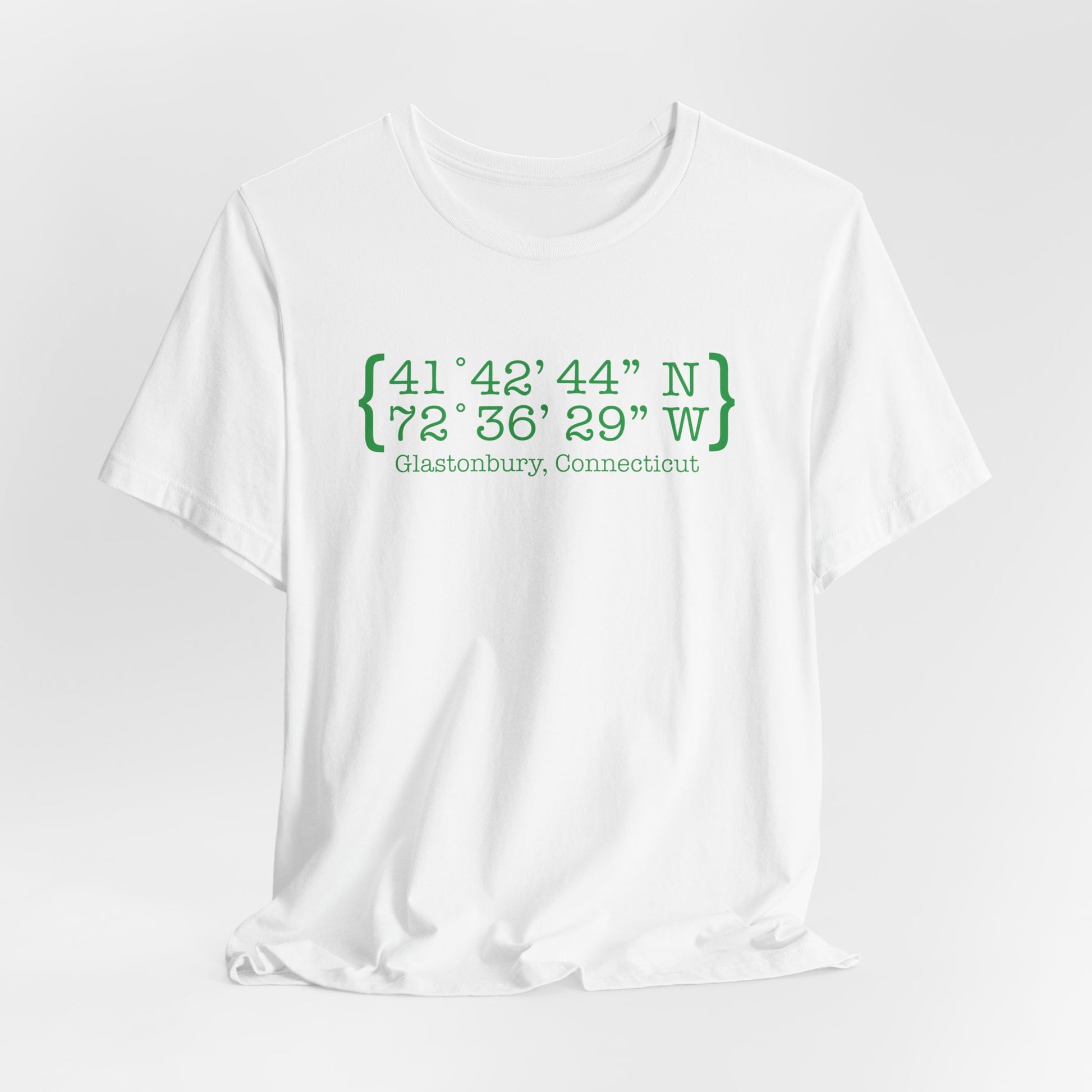 Glastonbury Coordinates // Glastonbury Connecticut unisex t shirts  // finding connecticut 