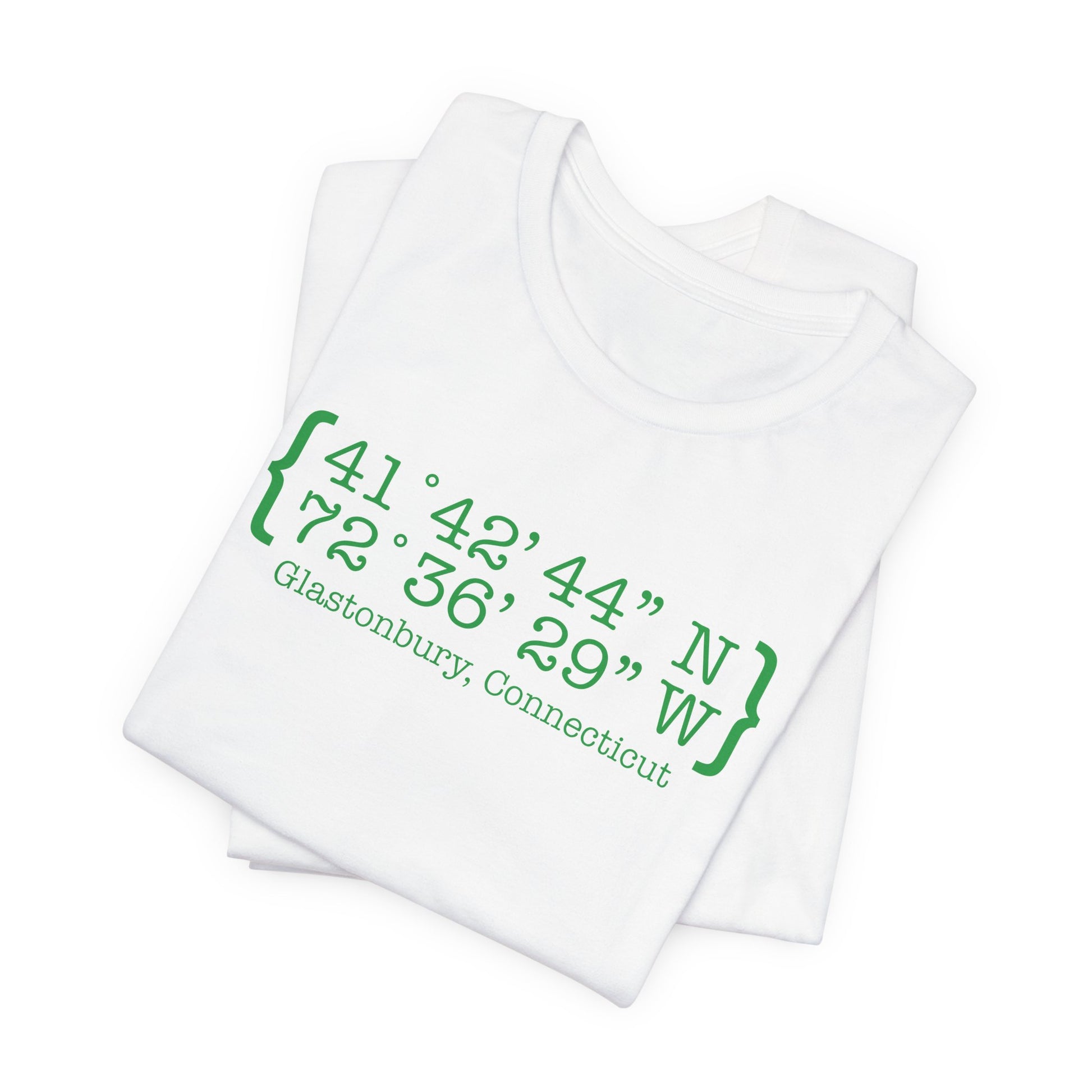Glastonbury Coordinates // Glastonbury Connecticut unisex t shirts  // finding connecticut 