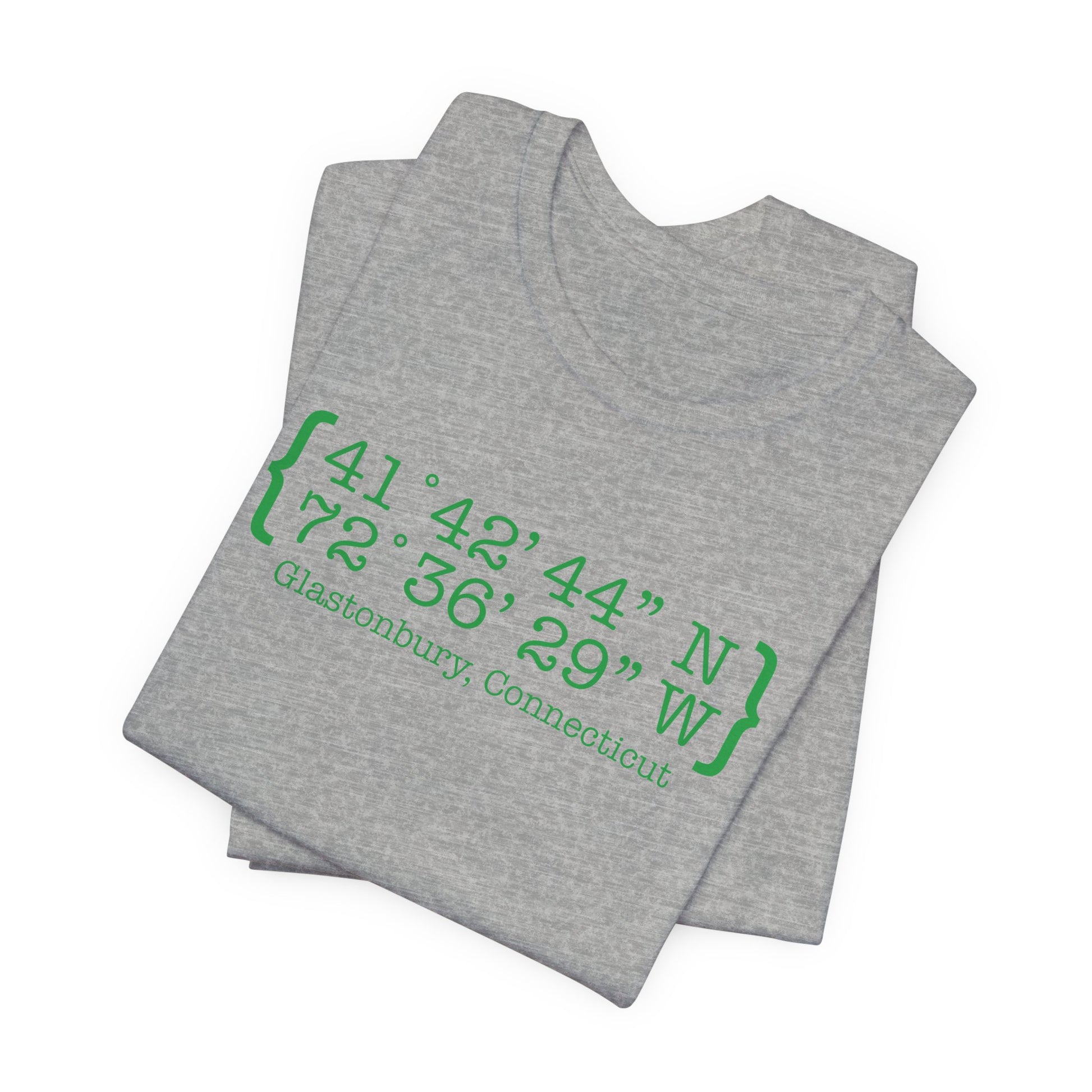 Glastonbury Coordinates // Glastonbury Connecticut unisex t shirts  // finding connecticut 
