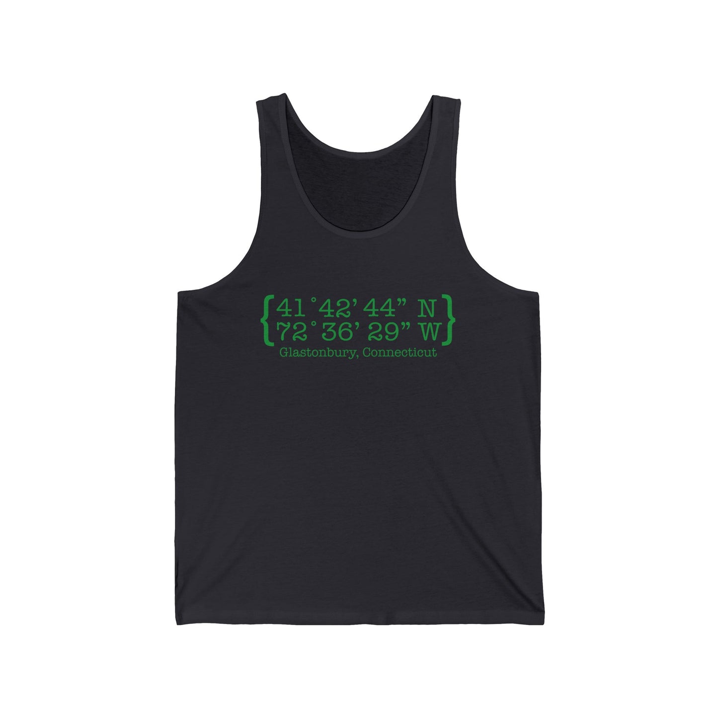 Glastonbury Coordinates // Glastonbury Connecticut unisex tank tops shirts // finding connecticut 