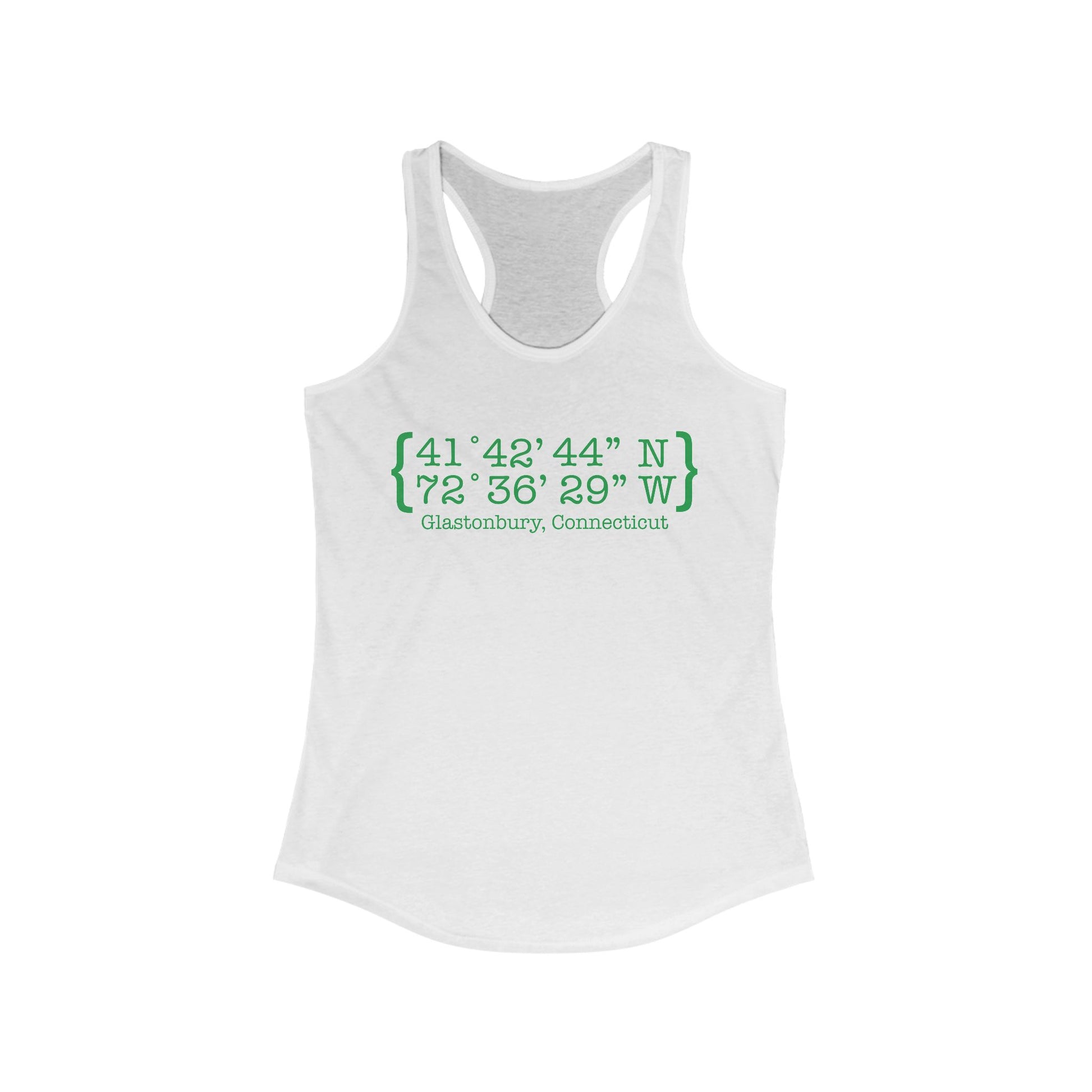 Glastonbury Coordinates // Glastonbury Connecticut women's tank top shirts  // finding connecticut 