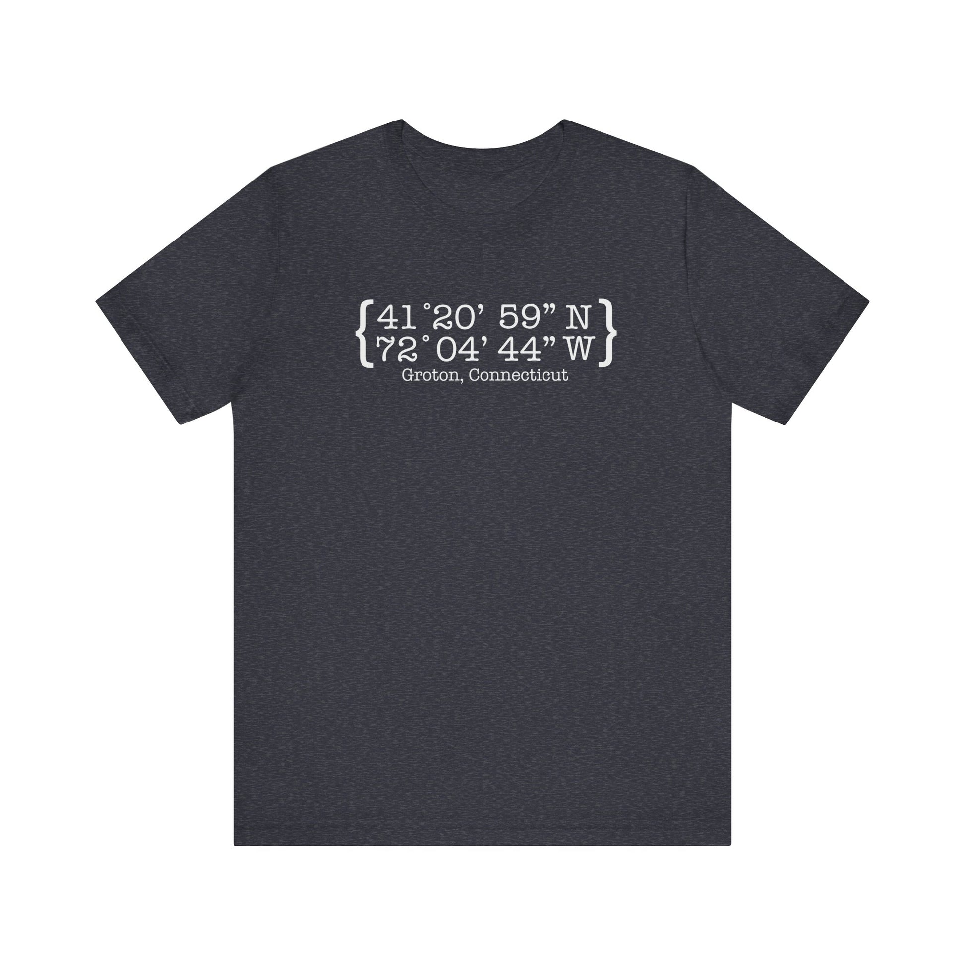 Groton Coordinates // Groton CT unisex t shirt  // finding connecticut 