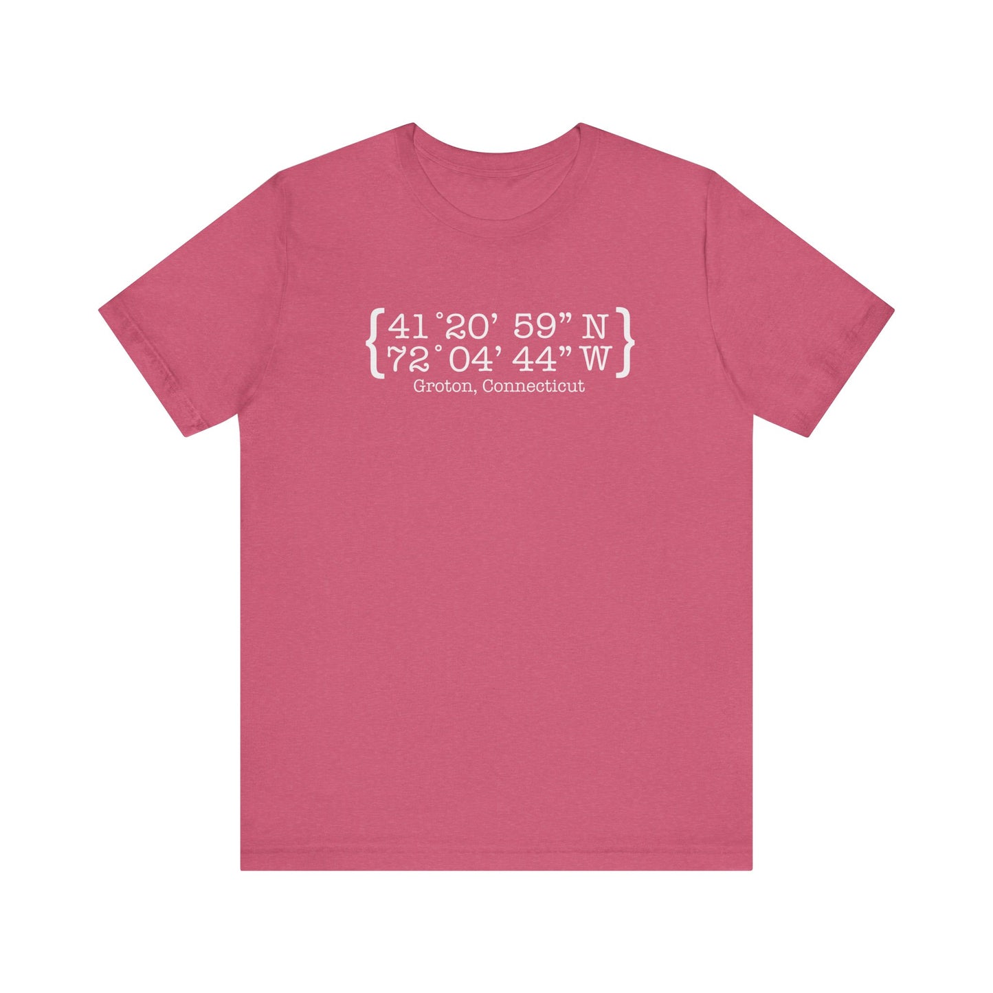 Groton Coordinates // Groton CT unisex t shirt  // finding connecticut 