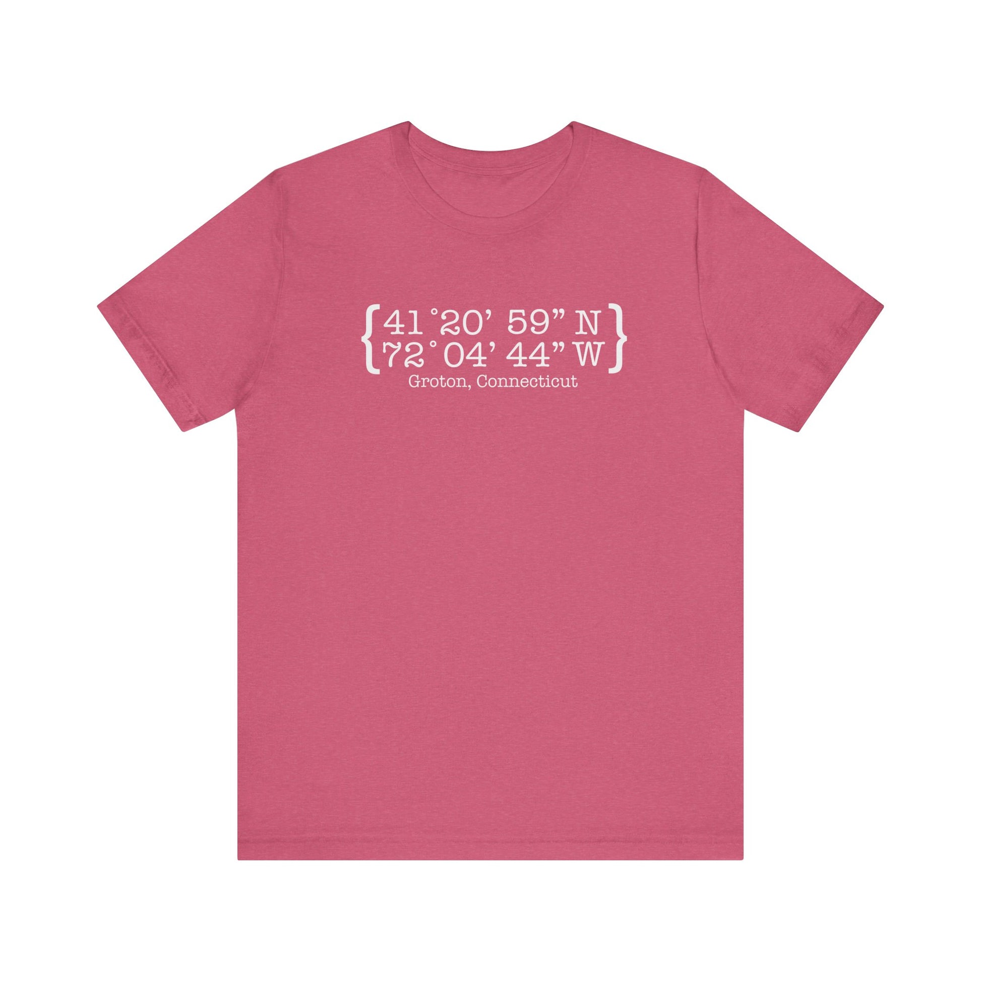 Groton Coordinates // Groton CT unisex t shirt  // finding connecticut 