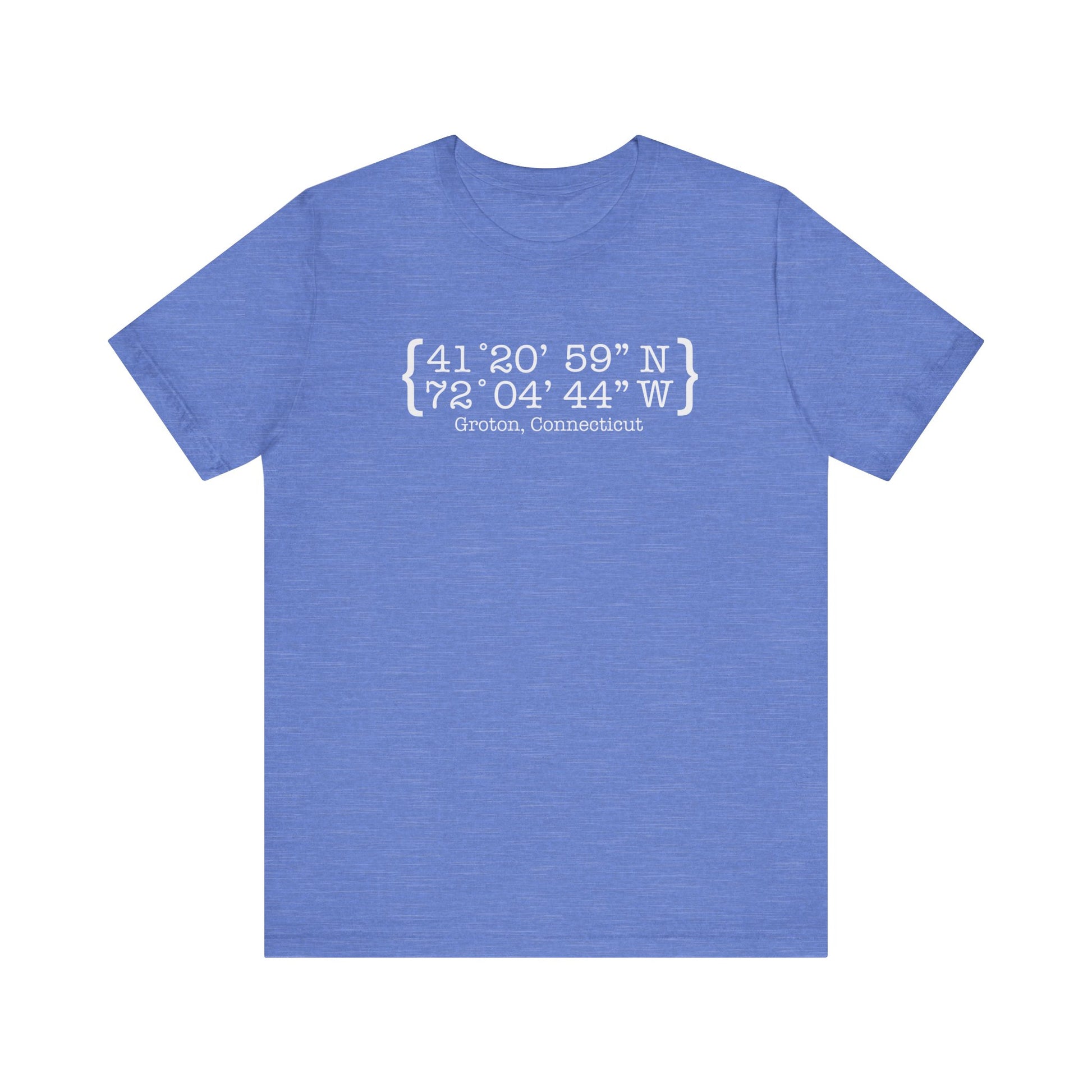 Groton Coordinates // Groton CT unisex t shirt  // finding connecticut 