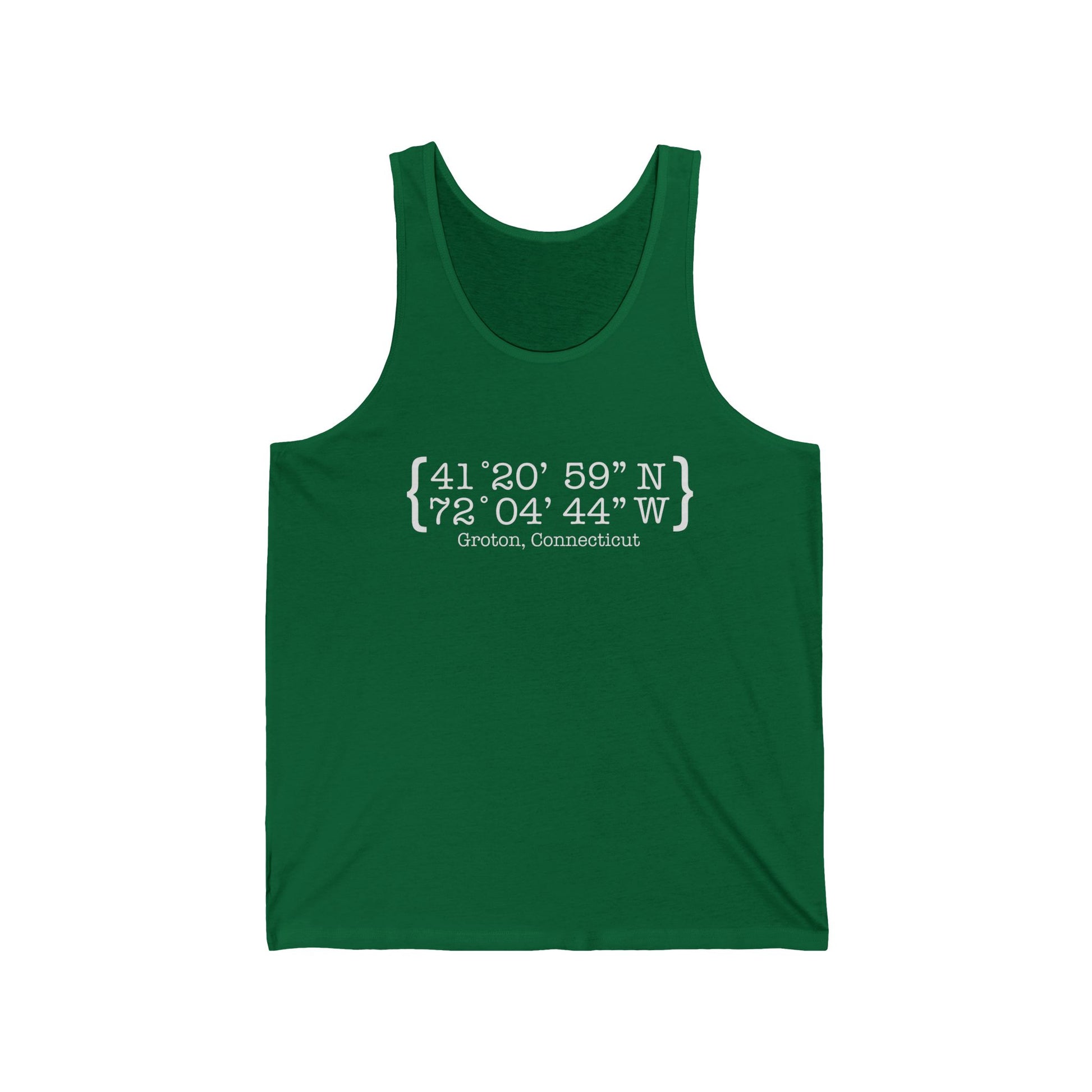 Groton Coordinates // Groton CT unisex tank top shirts  // finding connecticut 