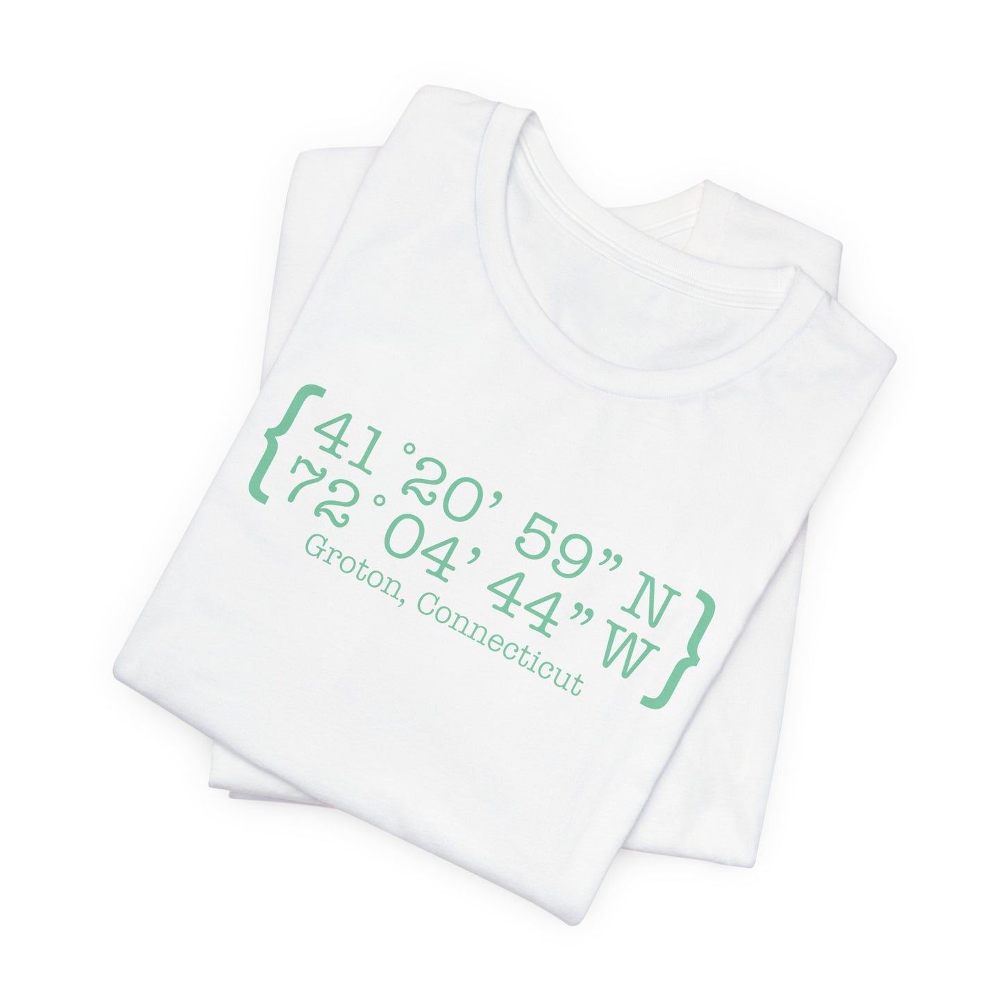 Groton Coordinates // Groton Connecticut unisex t shirt / finding connecticut 