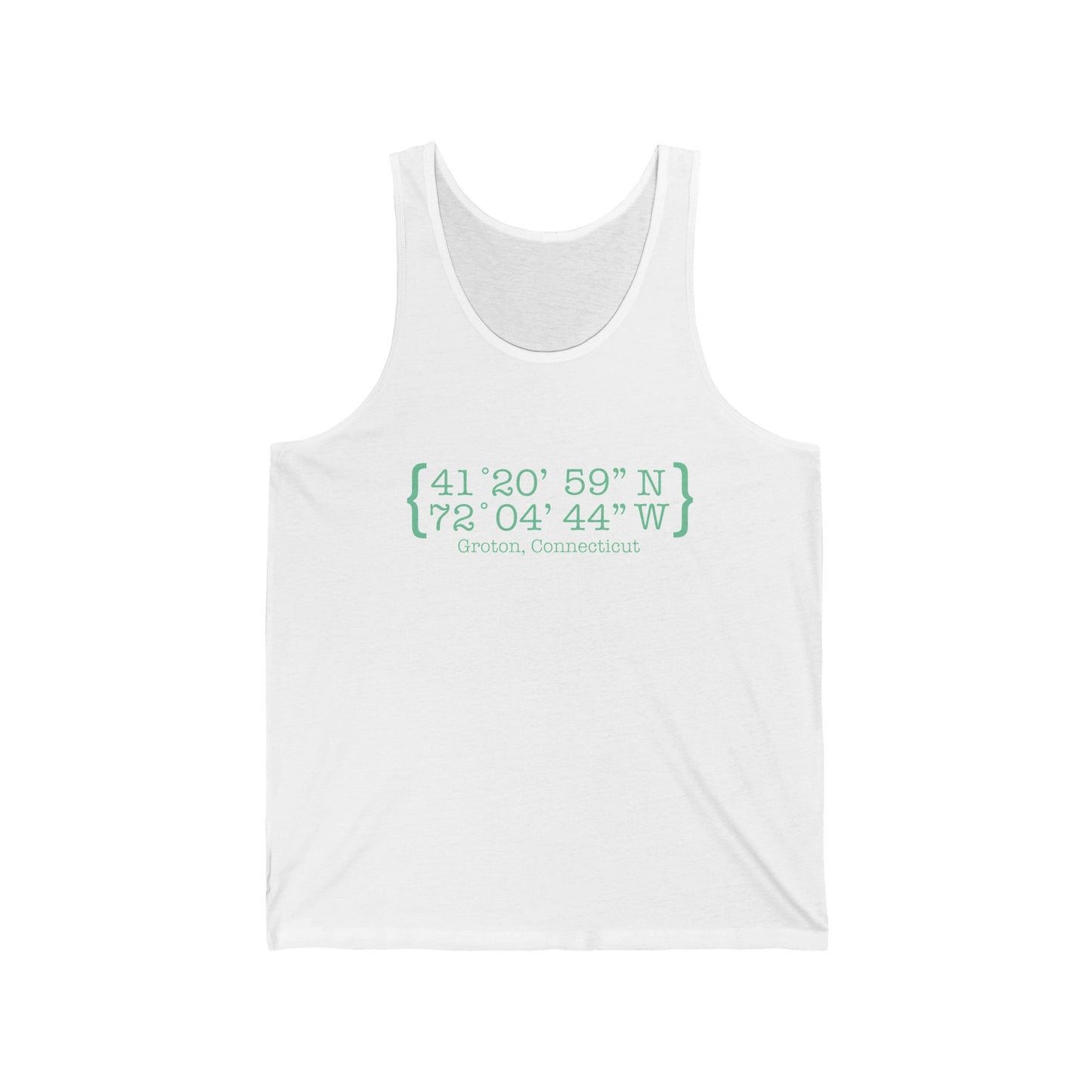 Groton Coordinates // Groton Connecticut unisex tank top shirt  finding connecticut 