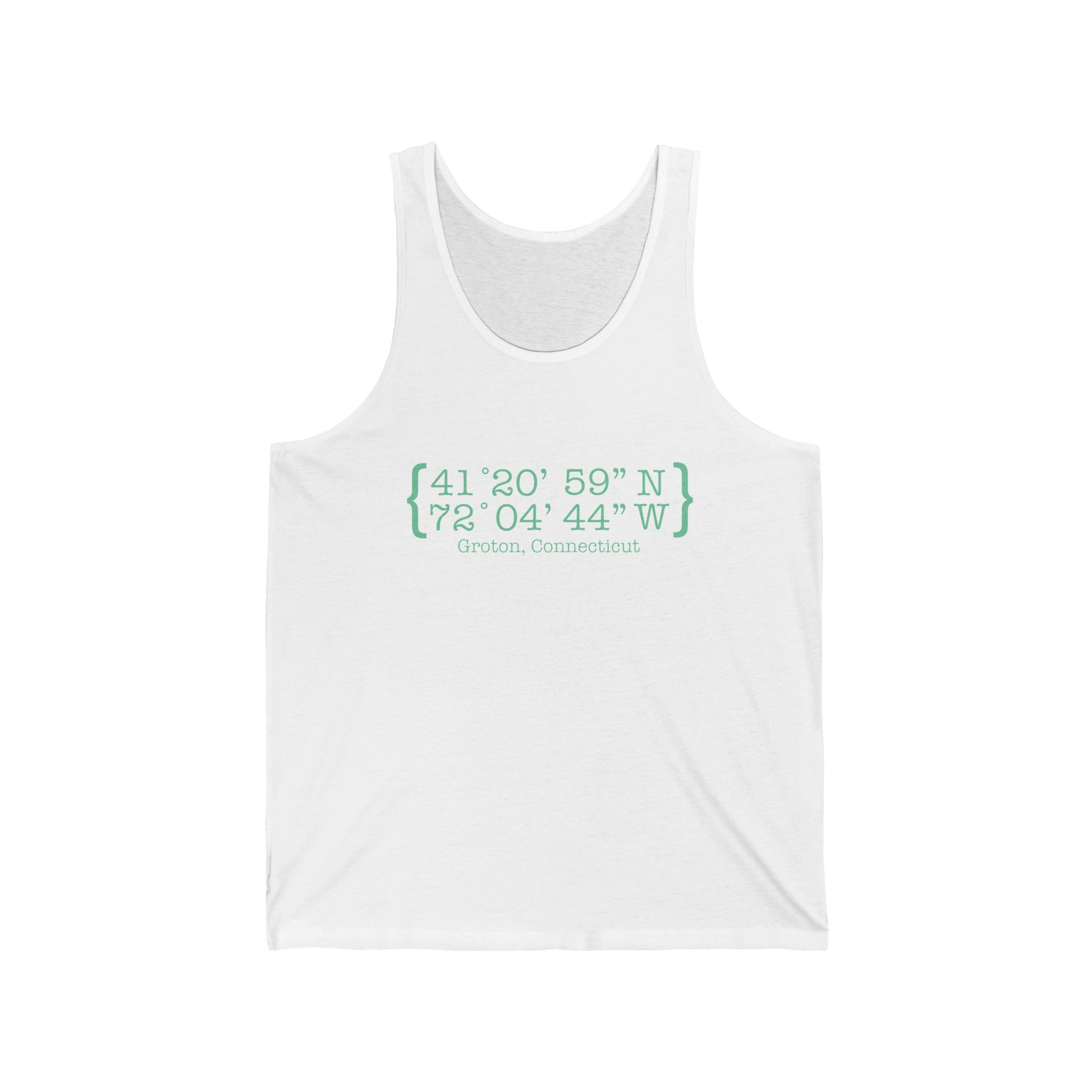 Groton Coordinates // Groton Connecticut unisex tank top shirt  finding connecticut 