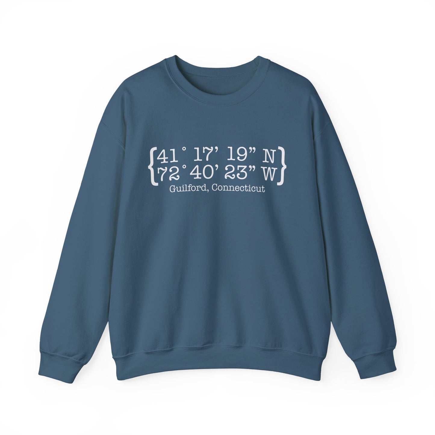 Guilford Coordinates // guilford connecticut unisex sweatshirt  // finding connecticut 