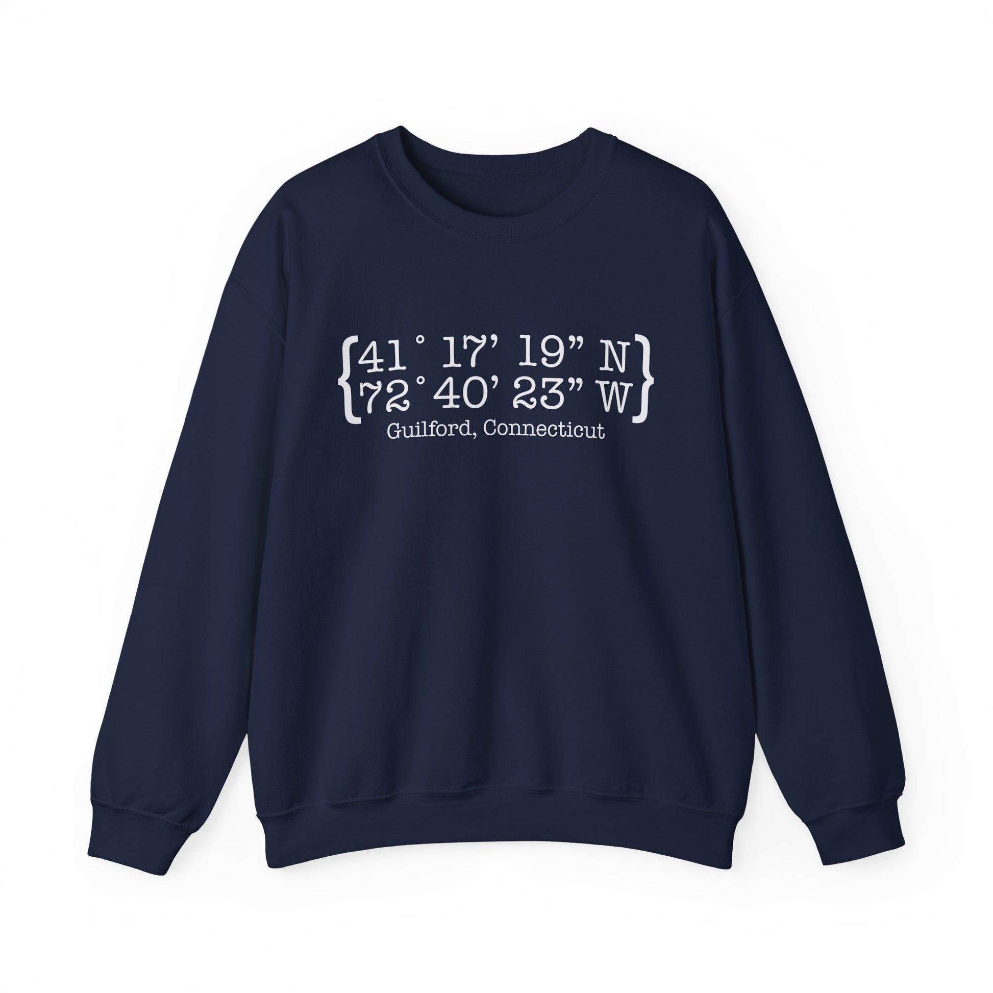 Guilford Coordinates // guilford connecticut unisex sweatshirt  // finding connecticut 