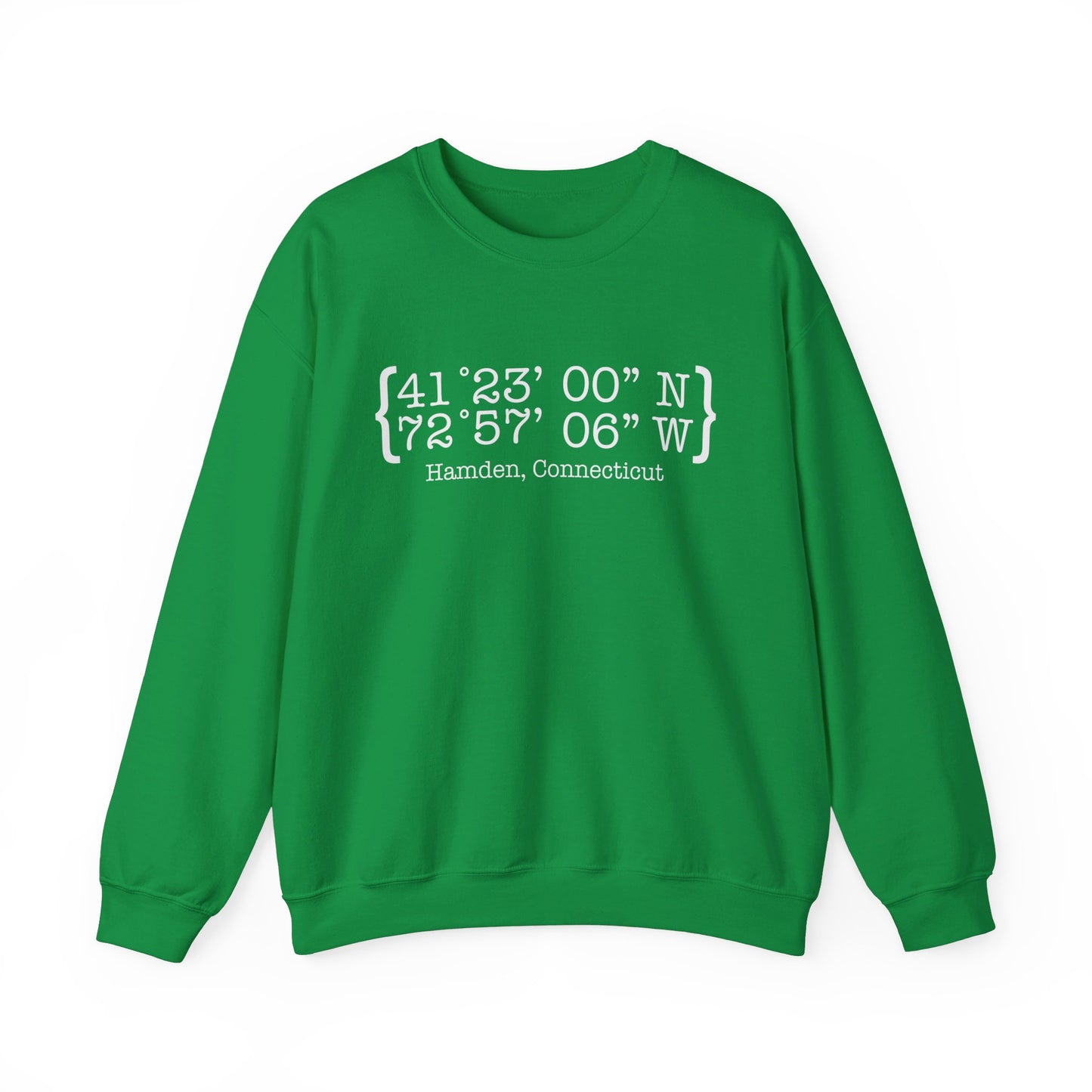 Hamden Coordinates // Hamden CT unisex  sweatshirt // finding connecticut 
