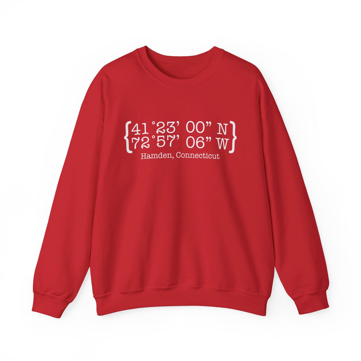 Hamden Coordinates // Hamden CT unisex  sweatshirt // finding connecticut 