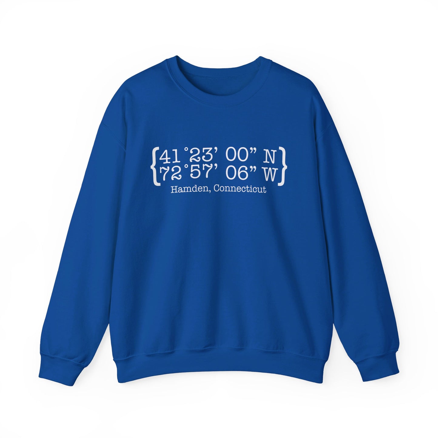Hamden Coordinates // Hamden CT unisex  sweatshirt // finding connecticut 