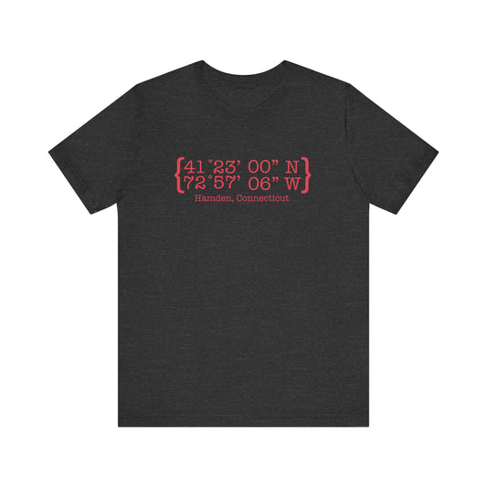 Hamden Coordinates // Hamden Connecticut t shirt// finding connecticut 